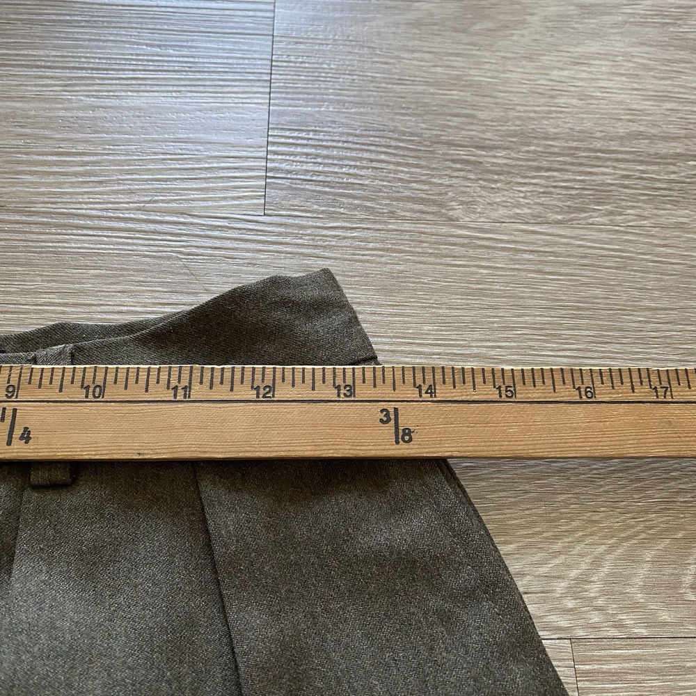 Vintage Ralph Lauren Pleated Wool Dress Pants Women's 10 Brown Old Money Preppy - Picture 6 of 10
